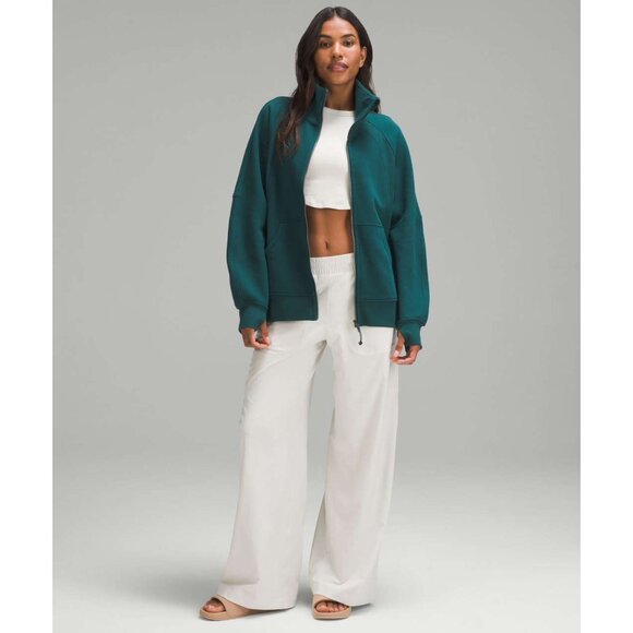 Lululemon Scuba Oversized Funnel-Neck Full Zip in Storm Teal Size XL/XXL - Picture 2 of 10